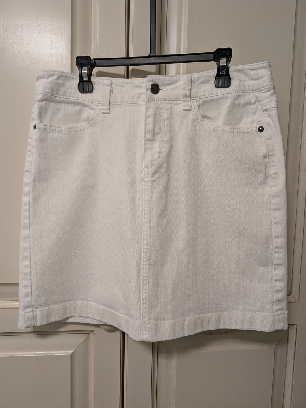 Eddie Bauer White Denim Skirt